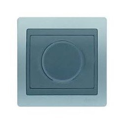 Jade Bouton poussoir lumineux gris